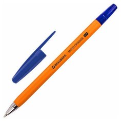 Ручка шариковая BRAUBERG «M-500 ORANGE», синяя, корпус оранжевый, узел 0,7 мм, линия письма 0,35 мм, 143448