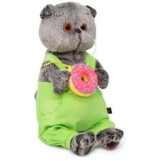 Мягкая игрушка Budi Basa в подарочной коробке - кот Басик с пончиком, 25 см Basik&Co