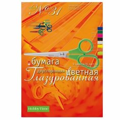 Набор цветной бумаги, HOBBY TIME № 31, А4 (205 х 295 мм), 9 листов, 9 цветов , "двусторонняя глазурованная", Арт. 11-409-60 Альт
