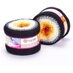 Пряжа для вязания YarnArt Flowers 250гр 1000м (55% хлопок, 45% полиакрил) (259 секционный), 2 мотка
