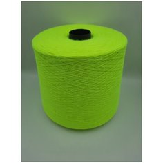 Пряжа в бобинах "Lidiya" шерсть 50%, акрил 50%, 1 кг, 100 гр 1600 м, цвет неон лимон