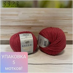 Пряжа Gazzal Wool 115 - 3323 (фуксия) 5 шт