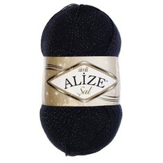 Пряжа "Sal simli" 95% акрил, 5% металлик 460м/100гр (58 т. синий) Alize