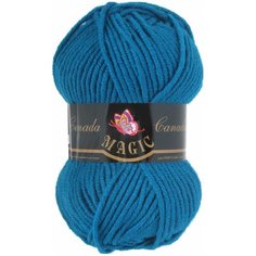 Пряжа Magic Canada Цвет.3709 Светлая морская волна, синий, 5 мот, Акрил - 70%, шерсть - 30%