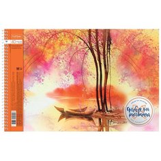 Альбом для рисования 40л А4 спираль Watercolor перф. на отрыв, в асс. 067333, 1 шт Hatber