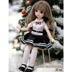 Красивая шарнирная кукла 30 см /Красивая коллекционная кукла с подвижными руками и ногами в подарок для девочки Академия красоты