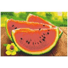 Алмазная мозаика "Дольки арбуза", 20x30 см, Алмазное Хобби