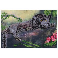 Hobby & Pro Набор для вышивания бисером Пантера 37 х 25 см (БН-3127) разноцветный