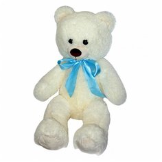 Мягкая игрушка СмолТойс Медвежонок белый с бантиком, 65 см, белый