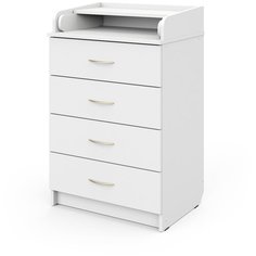 Пеленальный комод Атон Мебель Сириус 60/4 ЛДСП, 4 ящика, белый