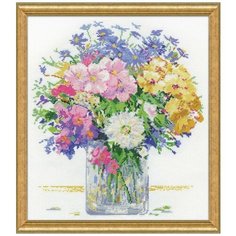 Набор для вышивания Букет цветов 33 х 35,5 см DESIGN WORKS 3265