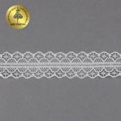 Кружево-трикотаж KRUZHEVO, арт. TBY 1659-1, 30мм, цвет 02 молочный, уп.27,4м Ideal