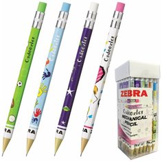Карандаш механический ZEBRA "Fun", корпус ассорти, ластик, 0,7 мм, 317260000 Зебра