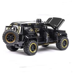 Машинка джип Джи Паттон G.Patton GX 1:24 с открывающимися дверьми, капотом и багажником, черный CH Toys