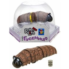 Интерактивная игрушка 1Toy Робо-Гусеница, коричневая, 3хAG13, входят в комплект, 13,5х12х9 см (Т18756)
