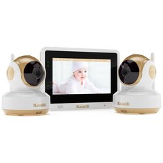 Видеоняня Ramili Baby RV1500X2, белый/золотистый