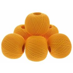 Пряжа ПНК Кирова Роза желтый (510), 100%мерсеризованный хлопок, 330м, 50г, 1шт