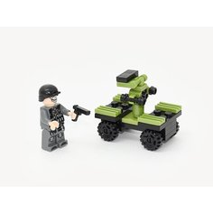 Мини конструктор военная техника и солдат с оружием, 37 детали Toysa