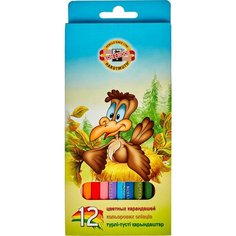 Карандаши цветные 12цв 6-гран Koh-I-Noor BIRDS 3352 3552