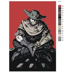 Картина по номерам Y-711 "Компьютерная игра Overwatch (овервотч). Кэссиди" 70x110 Brushes Paints