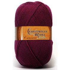 Пряжа Семеновская Svetlana Wool (Светлана ЧШ) темная орхидея (1441), 95%шерсть/5%акрил, 250м, 100г, 1шт