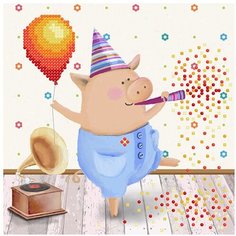 Б-0130 Набор для вышивания бисером Бисеринка Праздник 17*17см