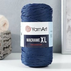 Пряжа "Macrame XL" 100% полиэстер 130м/250г (162 синий) Yarn Art