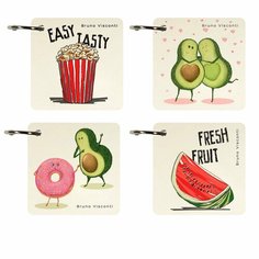 Блокнот SMART JOURNAL 70х70мм,110л,4 вида, отрывной блок на кольце 3-569 Bruno Visconti