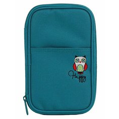 Пенал прямоугольный сова, бирюза, пенал (ПН-6833) с вышивкой Проф Пресс