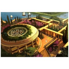 Картина по номерам на холсте настольная игра 7 чудес - 6872 Г 60x40