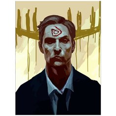 Картина по номерам на холсте Сериал Настоящий детектив Раст Макконахи - 7204 В 30x40