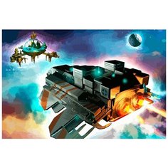 Картина по номерам на холсте настольная игра Звездные империи Star Realms Космос - 6947 Г 60x40