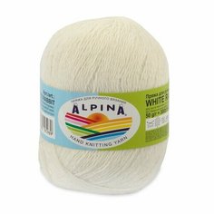 Пряжа Alpina WHITE RABBIT 10 шт. в упак. цвет №201 белый (Alpina-WHITE RABBIT-№201 белый)