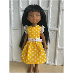 Яркое летнее платье на куклу Paola Reina и подобных, высотой 32-34 см