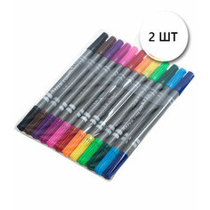 Фломастеры двусторонние "BBX" 12 шт, упак Нет бренда