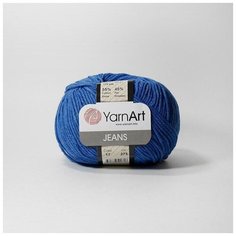 Пряжа YarnArt Jeans (Джинс) - 1 моток Цвет: 17 темный джинс 55% хлопок, 45% полиакрил 50г 160м