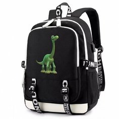Рюкзак Хороший Динозавр (The Good Dinosaur) черный с USB-портом №2 Noname