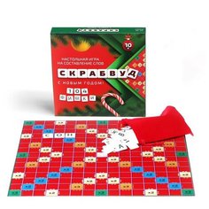 Настольная игра на составление слов "Скрабвуд. С Новым годом!", 104 фишки (1 шт.) Pro Market
