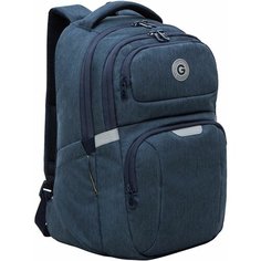 Рюкзак школьный для девочки подростка, с ортопедической спинкой, для средней школы, GRIZZLY (темно-синий)