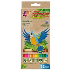 Карандаши цветные 12 цв. ZOO шестигранные 29С1740-08 ЛУЧ