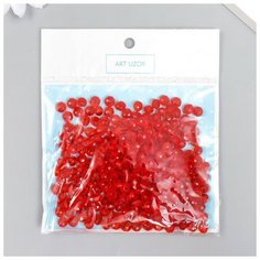 Набор бусин для творчества пластик "Кристалл с гранями оранжевый" 20 гр 0,4х0,6х0,6 см Арт Узор