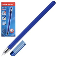 Ручка Гел."Erich Krause G-Soft" Синяя,0,38 Мм, Игол. Стерж 39206