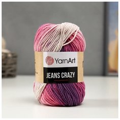Пряжа "Jeans crazy" 55% хлопок, 45% акрил 160м/50гр (8206 принт) Yarn Art