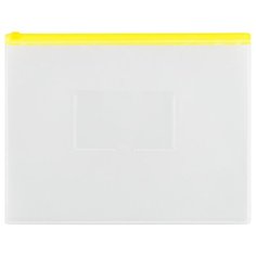 OfficeSpace Папка-конверт на молнии A4, прозрачная, 150 мкм, 12 шт, желтый