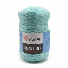 Пряжа для вязания YarnArt Ribbon Lurex, 250г, 110м (60% хлопок, 20% вискоза, полиэстер, 20% металлик) (738 светлая бирюза), 4 мотка