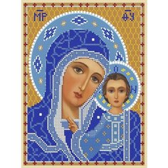 Алмазная мозаика Икона Богородица Казанская 28х35см Diamant
