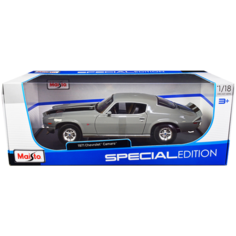 Машинка Maisto Chevrolet Camaro 1971, 1:18 серый 31131