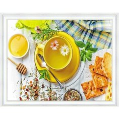 Алмазная мозаика "Чай с медом" круглые стразы на подрамнике 40х50 см, SGA2918 Paintboy