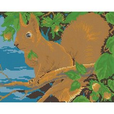 Вышивка бисером картины Лесная белка 30*24см Вышивочка