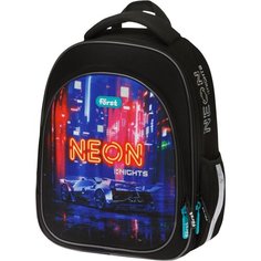 Ранец Först F-LIGHT "Neon knights" 37*28*16см, 2 отделения, 2 кармана, анатомическая спинка Hatber